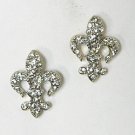 FLEUR-DE-LIS EARRINGS WITH CRYSTALS