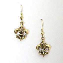 FLEUR-DE-LIS DANGLING EARRINGS