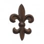 Cast Iron Fleur de Lis Wall Decor - Brown 6"