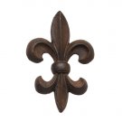 Cast Iron Fleur de Lis Wall Decor - Brown 7"