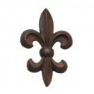 Cast Iron Fleur de Lis Wall Decor - Brown 9"