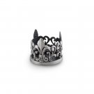 Fleur de Lis Antique Pewter Tea Light Holder