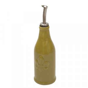 Fleur de Lis Ceramic Oil Bottle - SAGE