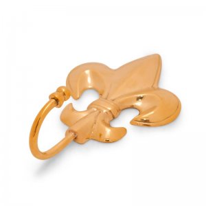 Fleur de Lis Brass Hook