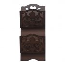 Fleur de Lis Wood Wall Letter Holder Double