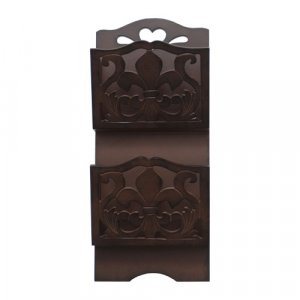 Fleur de Lis Wood Wall Letter Holder Double