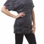 Size Small Rhinestone Fleur de Lis Short Sleeve Burnout Tunic