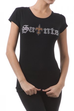 Size Small Rhinestone SAINTS Short Sleeve Tee