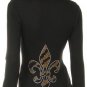 Size Large Rhinestone Fleur de Lis Shawl