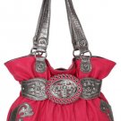 Fuschia Cross Handbag