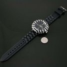 Black & White Rhinestone Jelly Band Watch
