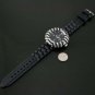 Black & White Rhinestone Jelly Band Watch