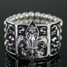 Black and Silver Pearl Stretch Bracelet