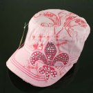 Pink Pink and More Pink Rhinestone Fleur de Lis Hat