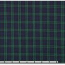 BLACK WATCH tartan fabric by the yard 65% polyester 35% viscose, small sett