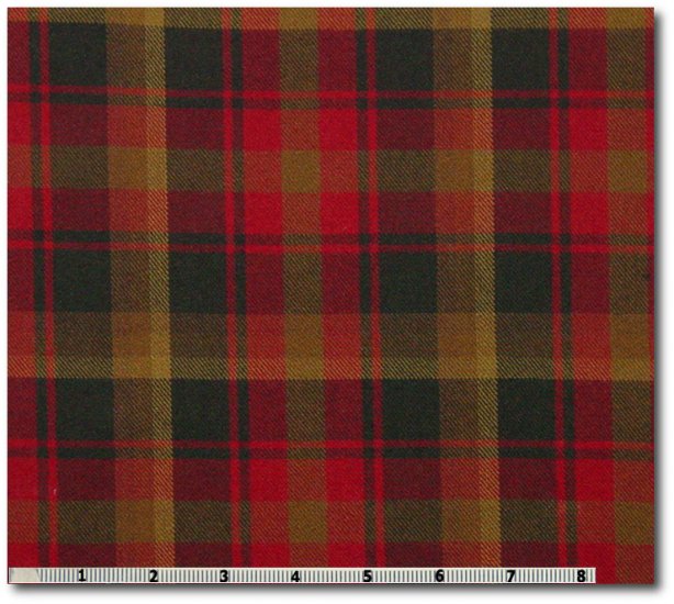 MAPLE LEAF tartan fabric by the yard 65% polyester 35% viscose