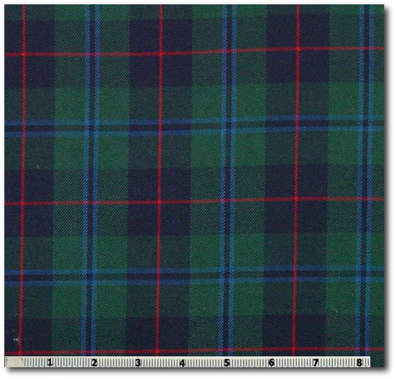 RCN NAVY tartan fabric by the yard 65 polyester 35 viscose