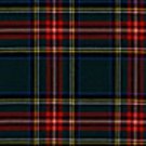 STEWART GREEN tartan fabric BY THE HALF-YARD, 100% wool
