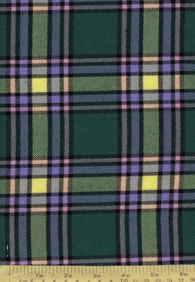 ALBERTA provincial tartan fabric BY THE HALF-YARD, 100% wool