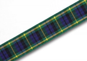 5 yds GORDON TARTAN polyester ribbon, 5/8" width