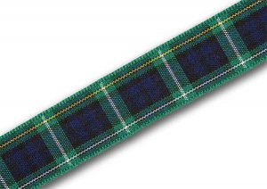 5 yds CAMPBELL TARTAN polyester ribbon, 5/8" width