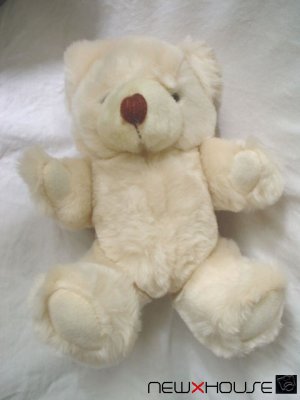 Little Happy Nice Cute Ivory Teddy Bear Lovely Plush 8"