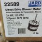 FURNACE BLOWER MOTOR UNIVERSAL REPLACEMENT MOTOR 3/4 HP 115V JARD # 22589