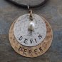 Textured Duo - Personalized Handstamped Keepsake Necklace