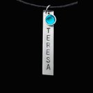 Teresa Necklace - Personalized Handstamped Sterling Silver Necklace