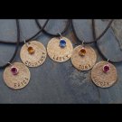 Friendship Necklaces   ---- Set of 5  ----   Handstamped  and Personalized Necklaces