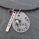 EMMA GRACE Personalized Handstamped New Baby Necklace