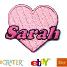 Custom Personalized Iron-on Patch - Pink Heart Custom Personalized Iron-on Patch - Pink Heart