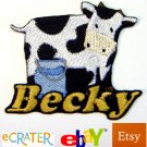 Custom Personalized Iron-on Patch - Cow Custom Personalized Iron-on Patch - Cow