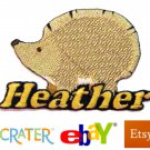 Custom Personalized Iron-on Patch - Hedgehog Custom Personalized Iron-on Patch - Hedgehog