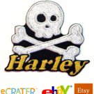 Custom Personalized Iron-on Patch - Skull and Cross Bones