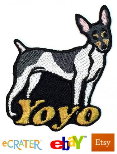 Custom Personalized Iron-on Patch - Toy Fox Terrier