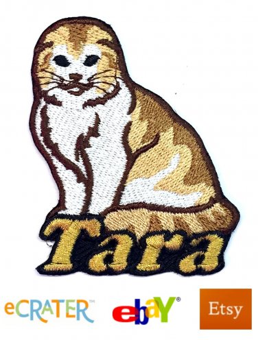 Custom Personalized Iron-on Patch - Scottish Fold