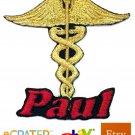 Custom Personalized Iron-on Patch - Caduceus Medical