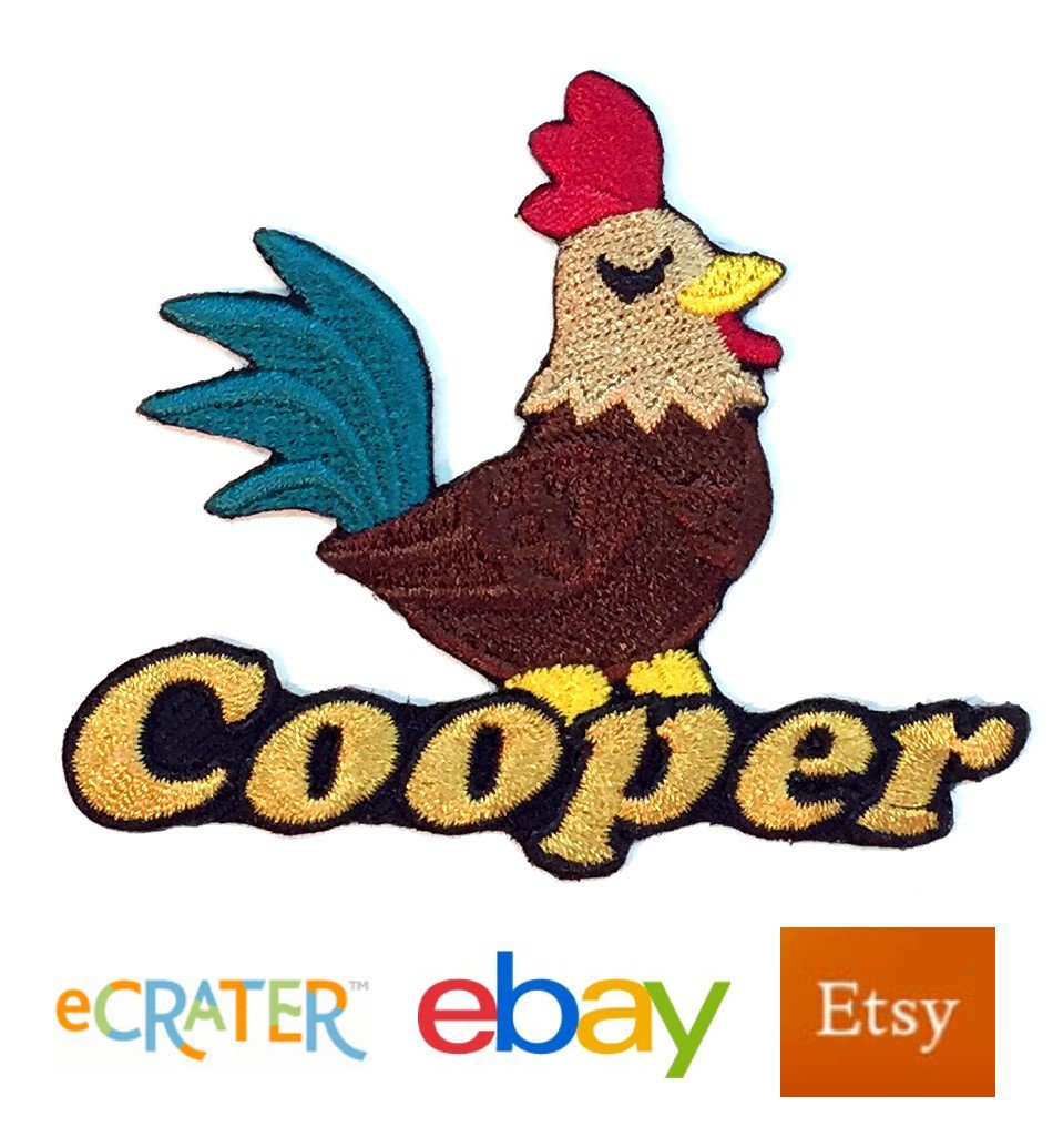 Custom Personalized Iron-on Patch - Rooster