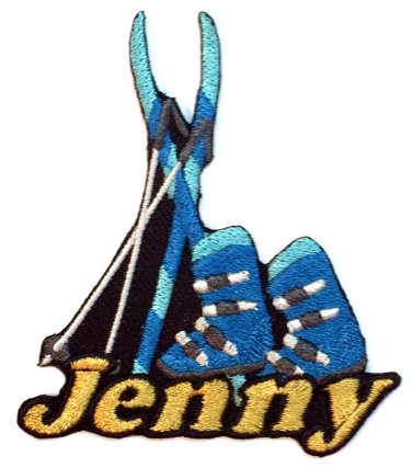 Custom Personalized Iron-on Patch - Skiing