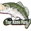 Bass Fishing Patch Personalized Custom Iron-on
