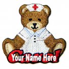 Teddy Bear Nurse Patch Personalized Custom Iron-on