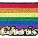 Gay Pride Flag Patch Personalized Custom Iron-on