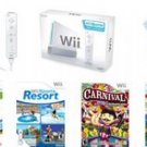 NINTENDO WII GAMERS RESORT BUNDLE - WITH 56 GREAT GAMES AND 4 CONTROLLERS