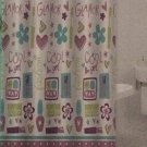 Cool Girl Design Bamboo Jacquard Bath Shower Curtain Fabric 70"x 72" NEW