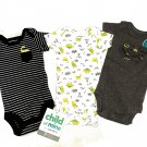 PREEMIE 3 PK Carter Child of Mine Dinosaur Infant Baby One Piece Bodysuits NEW
