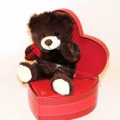 Valentines Stuffed Teddy Bear Plush with Heart Shape Gift Box - appx 7 in. NEW Valentines Stuffed Teddy Bear Plush with Heart Shape Gift Box - appx 7 in. NEW