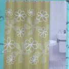 Yellow and White Bath Shower Curtain Fabric 70"x 72" NEW Design Name: Karan Yellow and White Bath Shower Curtain Fabric 70"x 72" NEW Design Name: Karan