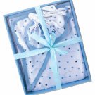 Blue Western Cowboy Baby Infant Set Embroidered Hooded Towel & Washcloth NEW