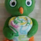 Green Owl Plush Stuffed Toy with 40 X 50 Fleece Blanket NEW w Tag Green Owl Plush Stuffed Toy with 40 X 50 Fleece Blanket NEW w Tag